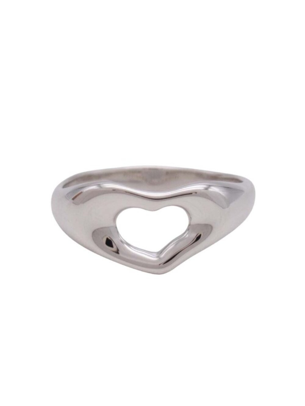 Tiffany & Co New Open Heart Ring Silver